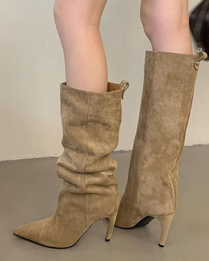 Wilhelmina - Women's Classic Suede Boots - photo 1