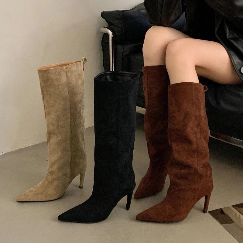 Wilhelmina - Women's Classic Suede Boots - photo 4