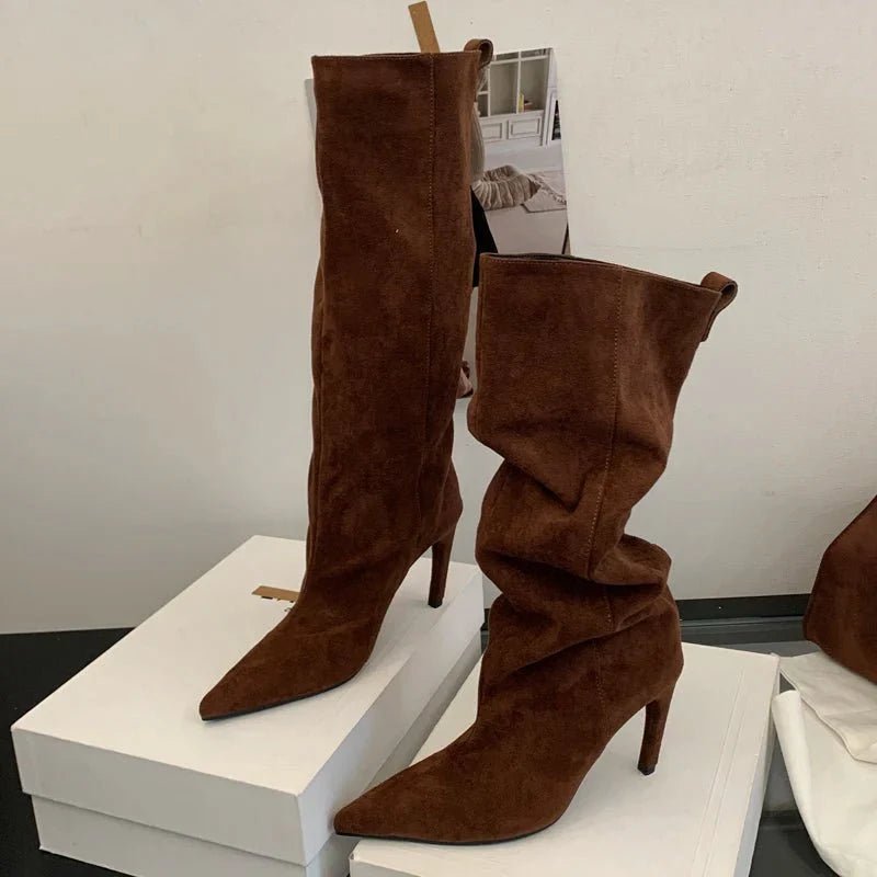 Wilhelmina - Women's Classic Suede Boots - photo 8