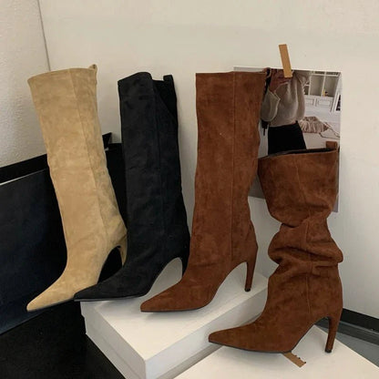 Wilhelmina - Women's Classic Suede Boots - photo 9