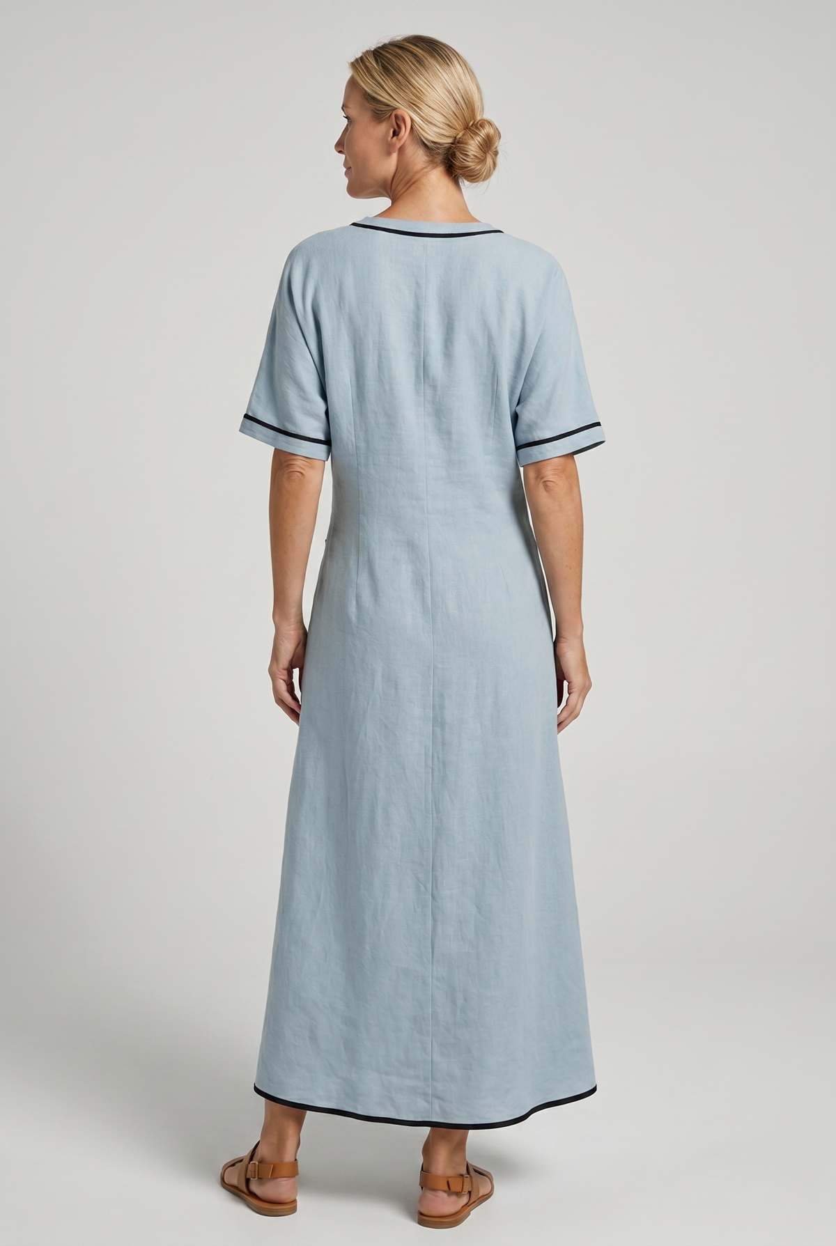 Colette - Women's Maxi V-neck Dress - photo 4