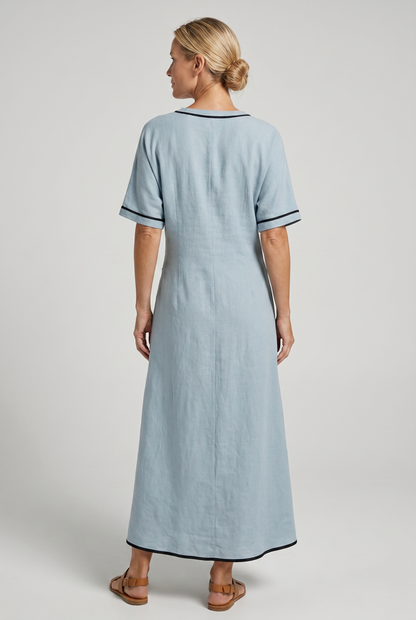 Colette - Women's Maxi V-neck Dress - photo 4