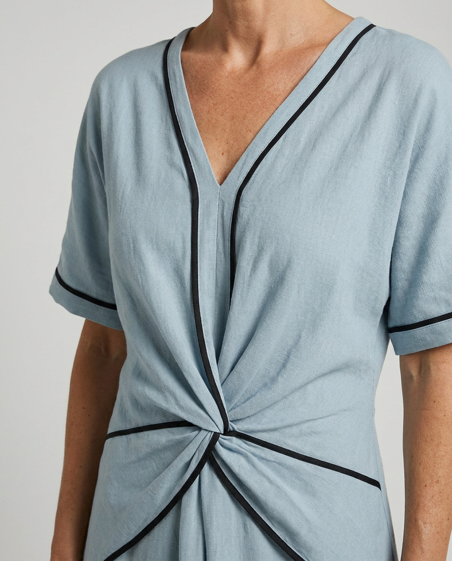 Colette - Women's Maxi V-neck Dress - photo 5