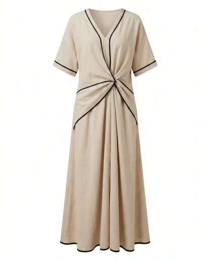 Colette - Women's Maxi V-neck Dress - photo 8