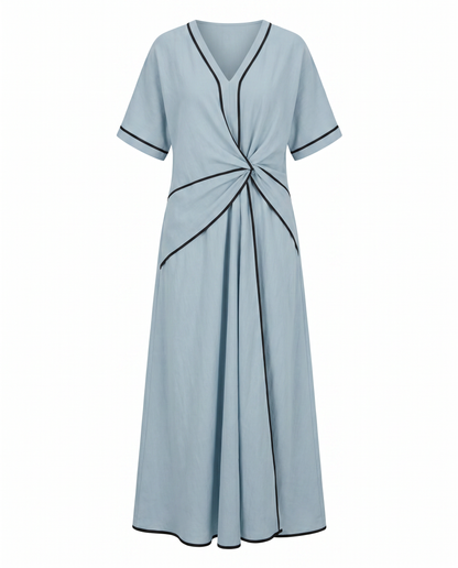Colette - Women's Maxi V-neck Dress - photo 6