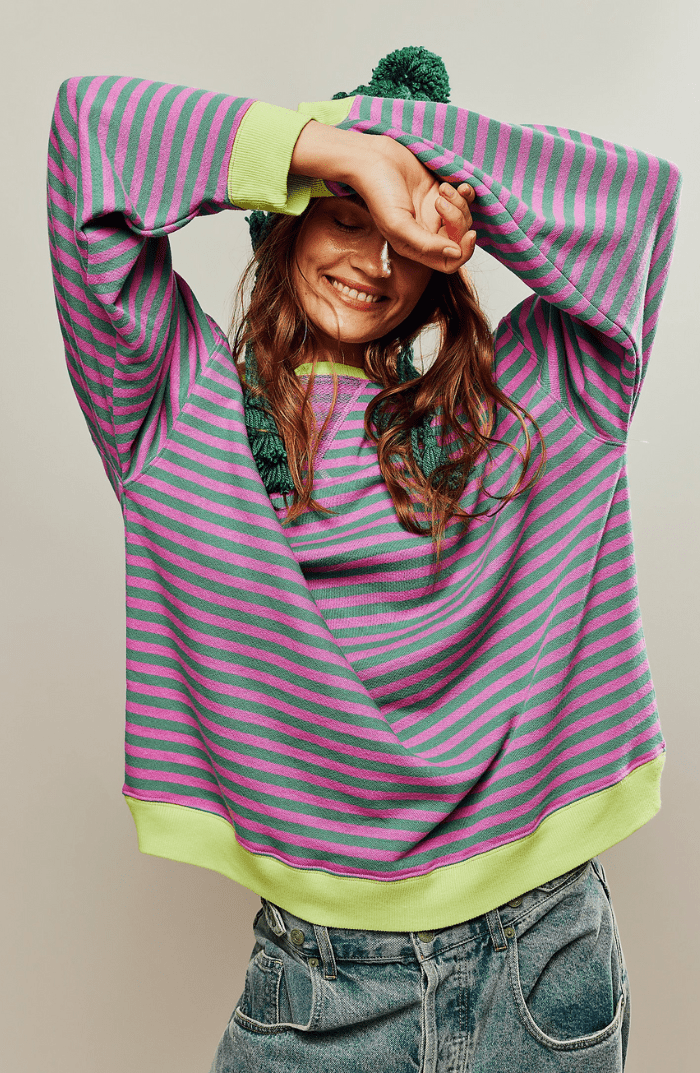 Janneke - Women's Striped Oversized Sweater - photo 1