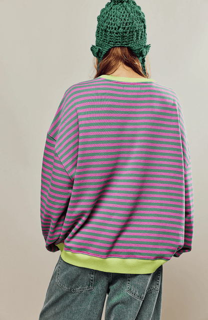 Janneke - Women's Striped Oversized Sweater - photo 10