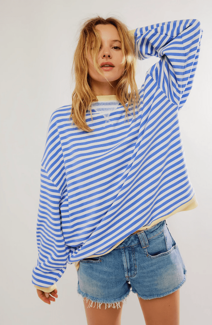 Janneke - Women's Striped Oversized Sweater - photo 2