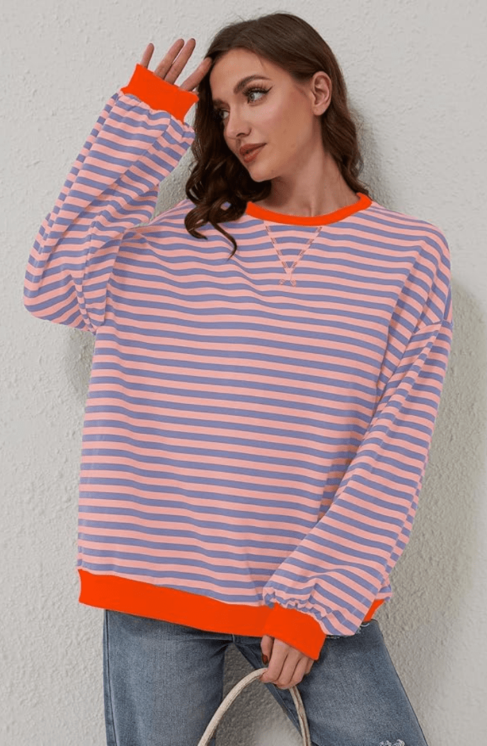 Janneke - Women's Striped Oversized Sweater - photo 3