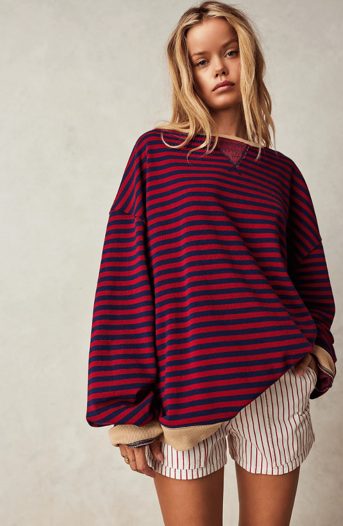 Janneke - Women's Striped Oversized Sweater - photo 5