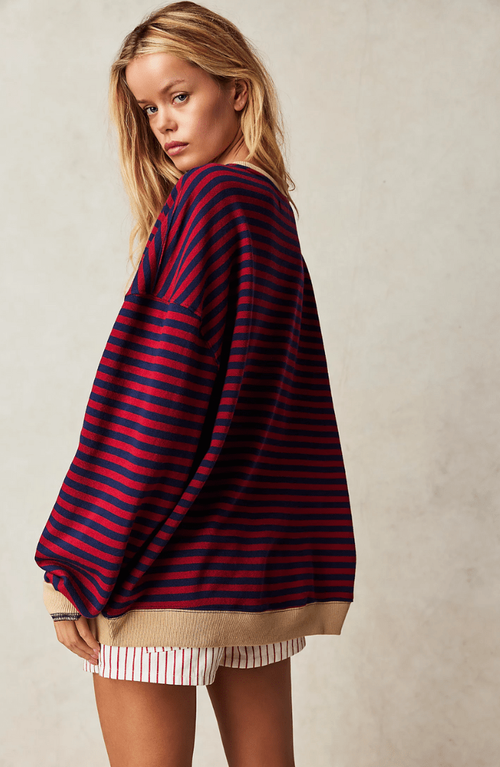 Janneke - Women's Striped Oversized Sweater - photo 6