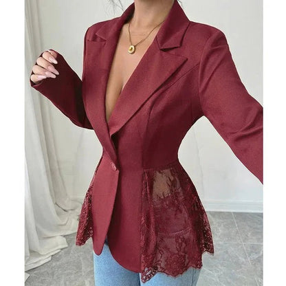 Katarina - Women's Tailored Lace Blazer - photo 4