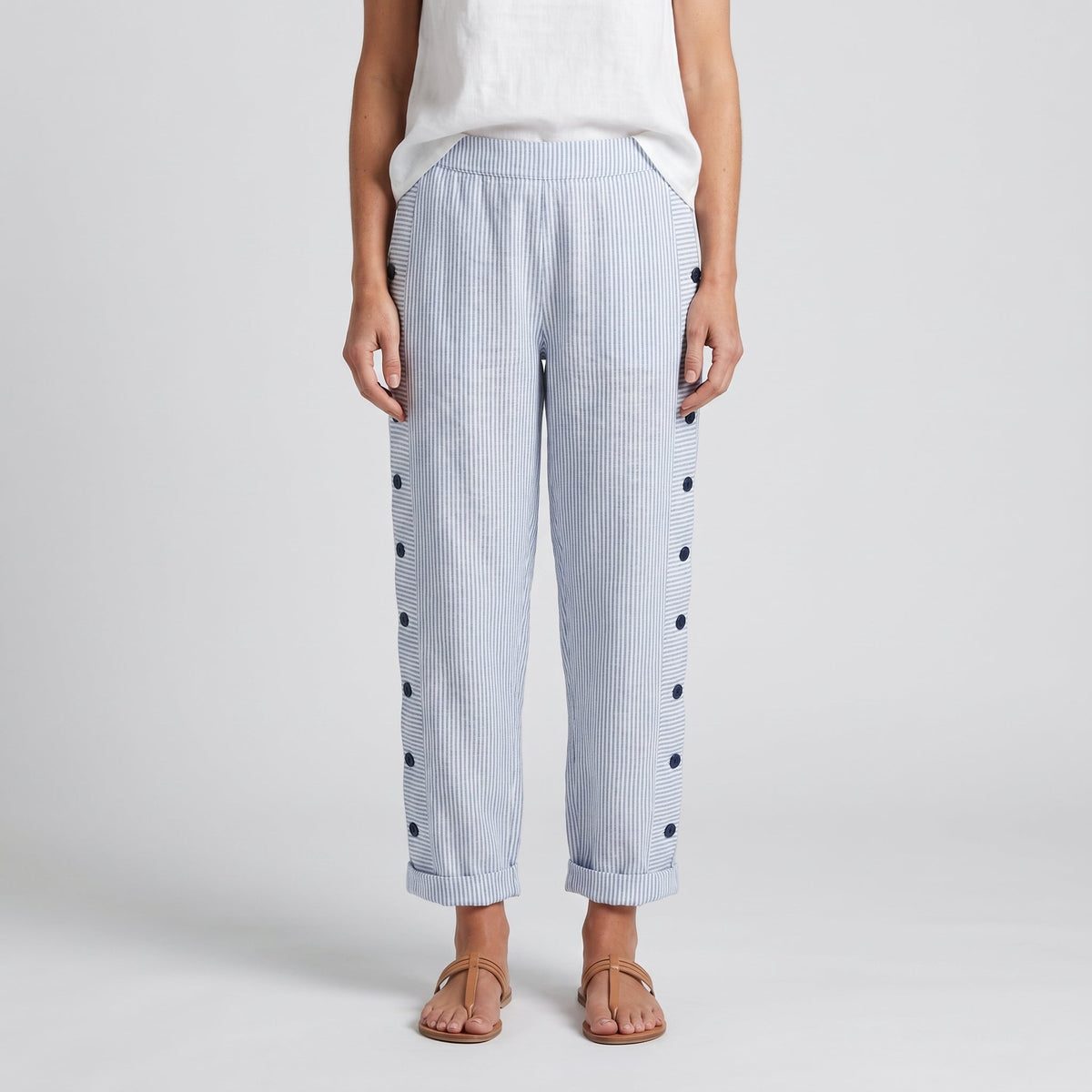 Isadora - Women's Long Striped Trousers - photo 2