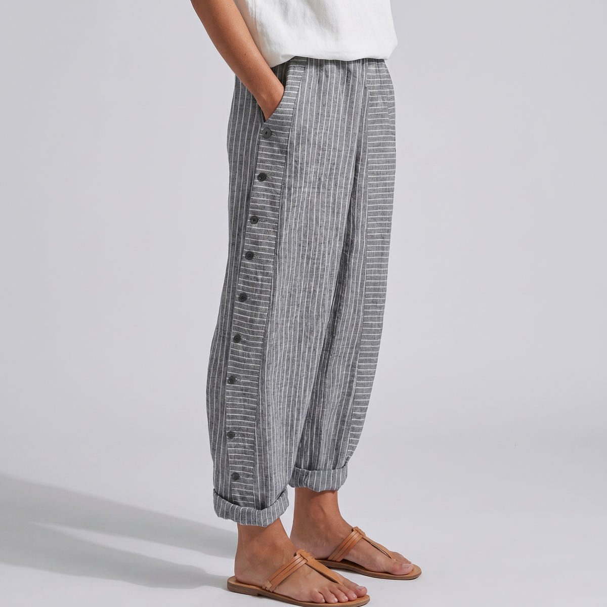 Isadora - Women's Long Striped Trousers - photo 4