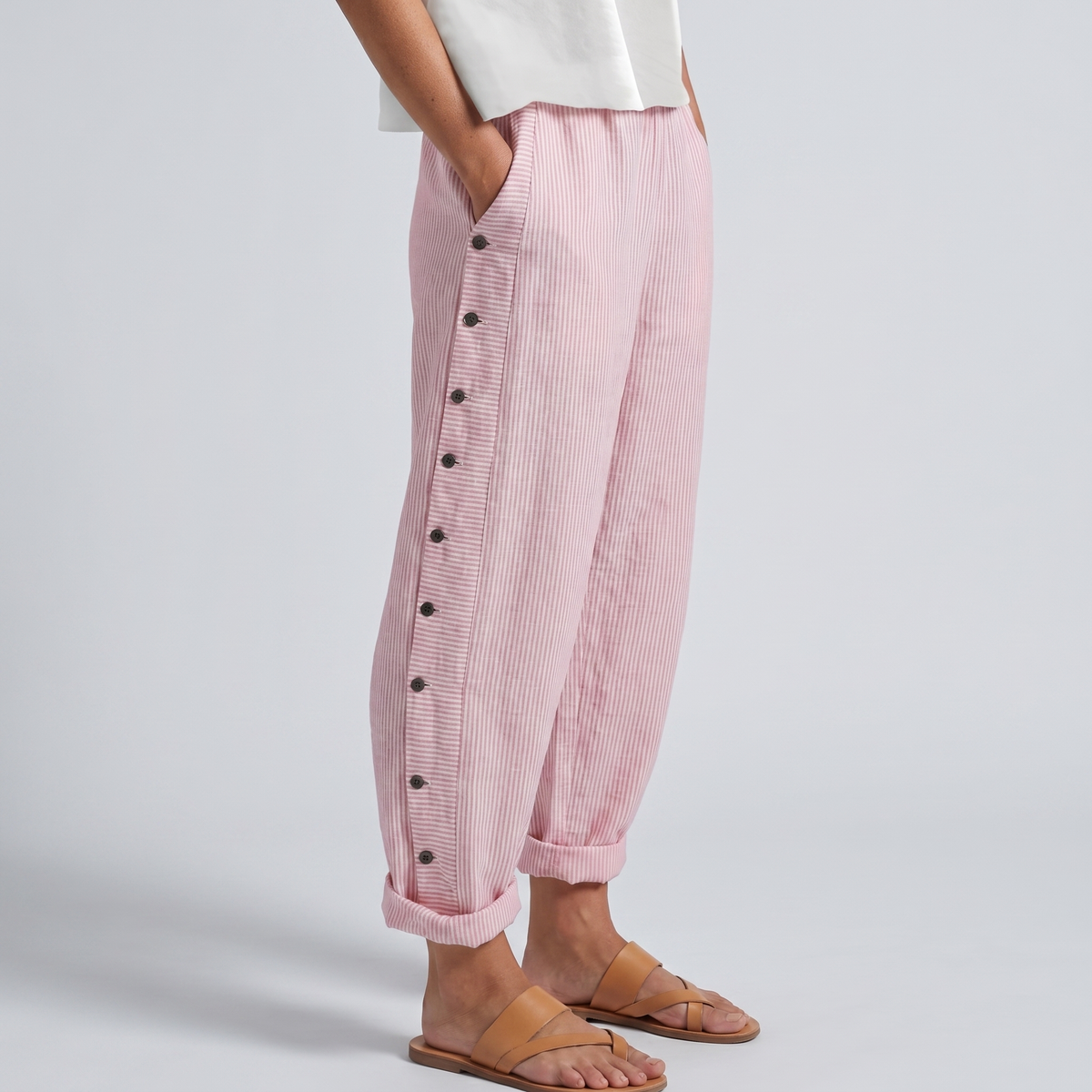 Isadora - Women's Long Striped Trousers - photo 5