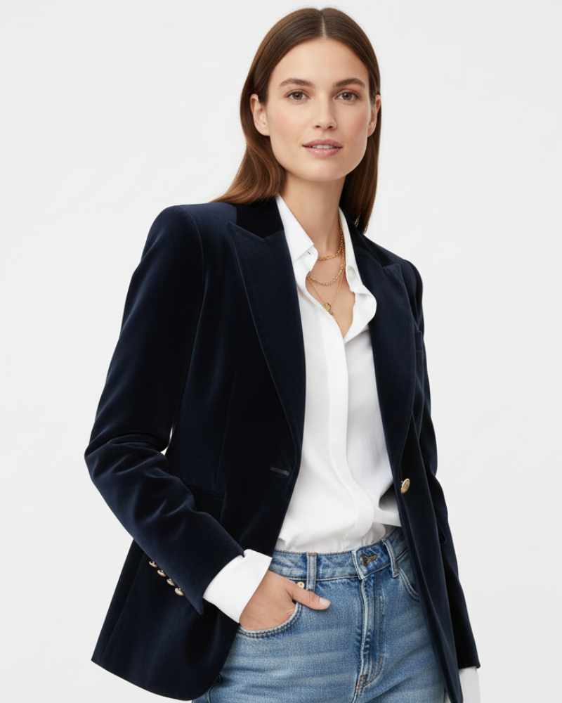 Romy - Women's Velvet Blazer - photo 2