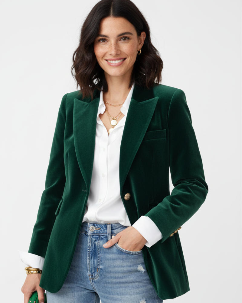 Romy - Women's Velvet Blazer - photo 5