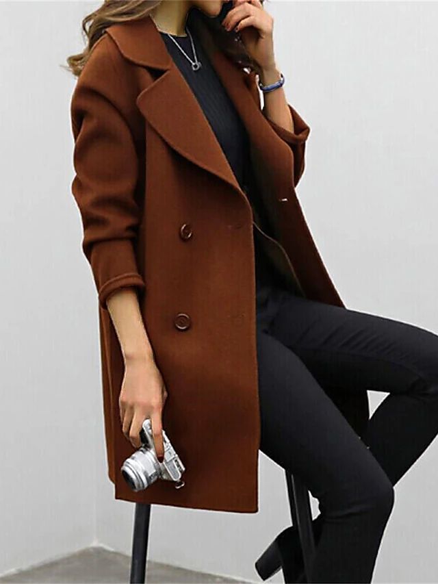 Fleur - Women's Thermal Double-Breasted Coat - photo 4