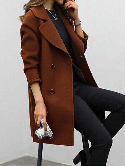 Fleur - Women's Thermal Double-Breasted Coat - photo 4