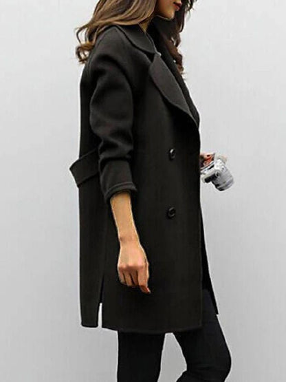 Fleur - Women's Thermal Double-Breasted Coat - photo 6