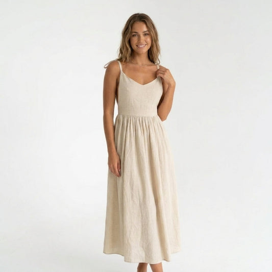 Adeline - Women's Midi V-Neck Dress - photo 1