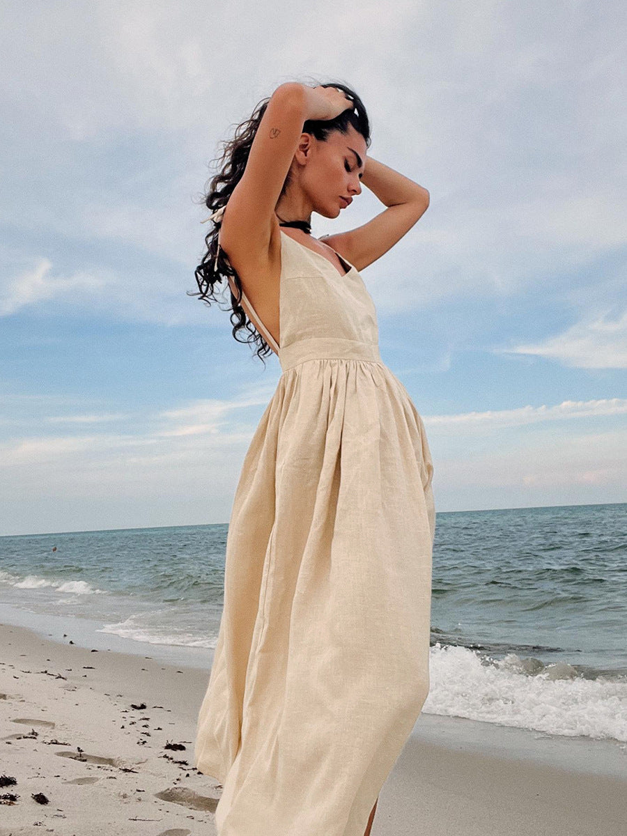 Adeline - Women's Midi V-Neck Dress - photo 12