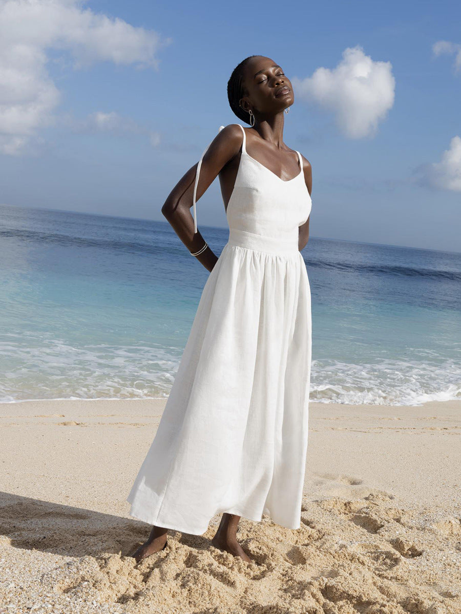 Adeline - Women's Midi V-Neck Dress - photo 18