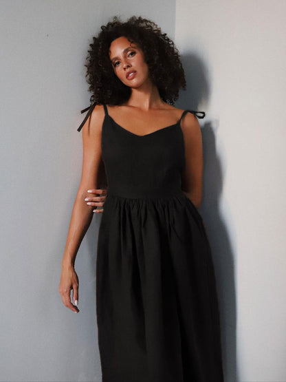 Adeline - Women's Midi V-Neck Dress - photo 2