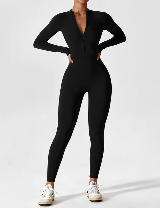 Eulalie - Women's Stretchable Long-Sleeve Jumpsuit - photo 2