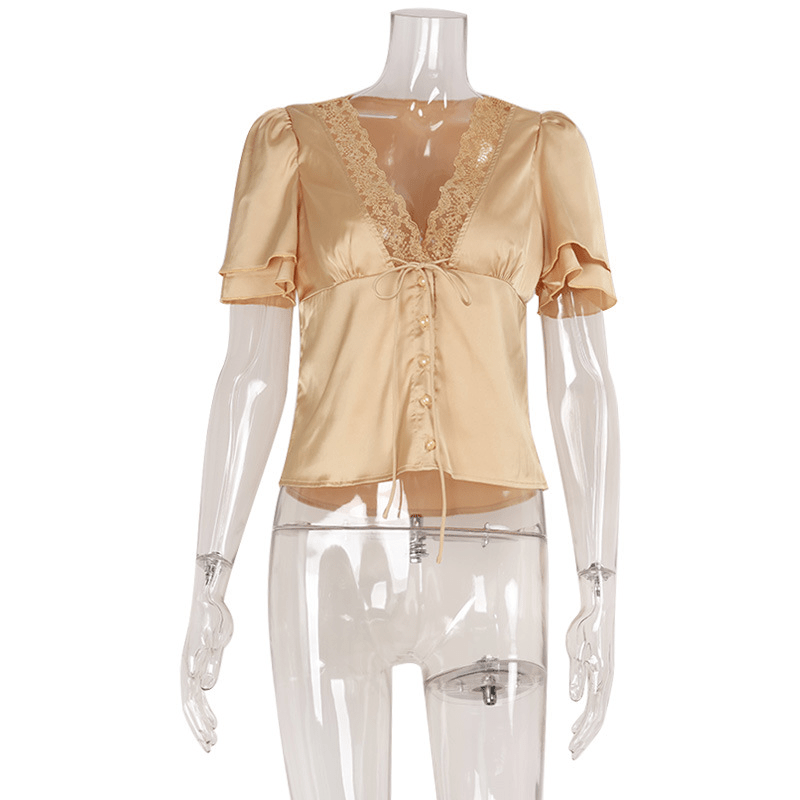 Ilaria - Women's Silk Relaxed Blouse - photo 10