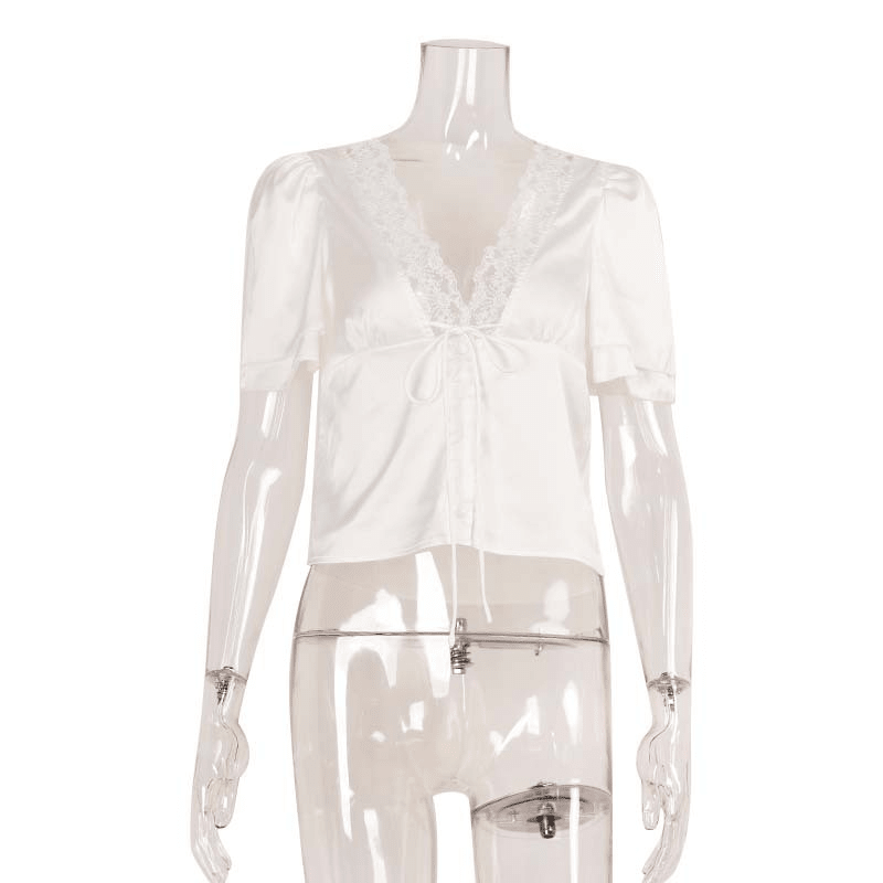Ilaria - Women's Silk Relaxed Blouse - photo 7