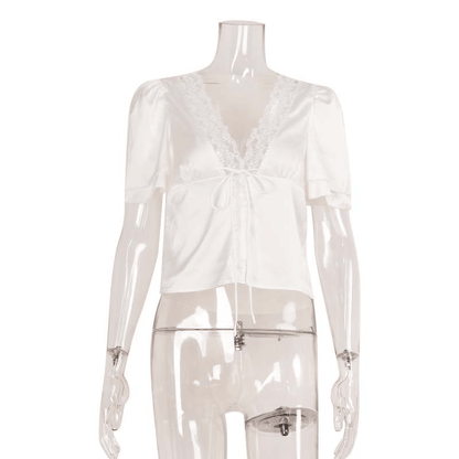 Ilaria - Women's Silk Relaxed Blouse - photo 7
