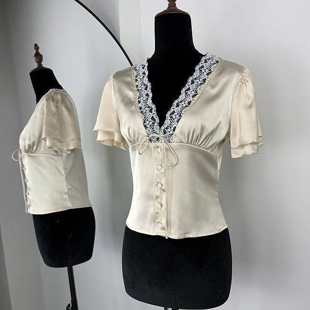 Ilaria - Women's Silk Relaxed Blouse - photo 5