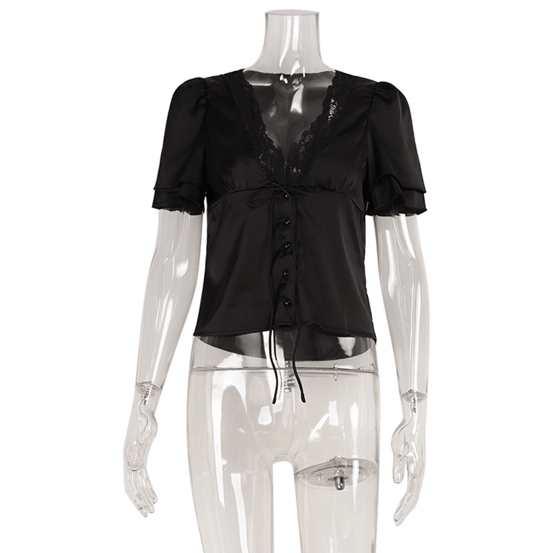 Ilaria - Women's Silk Relaxed Blouse - photo 9